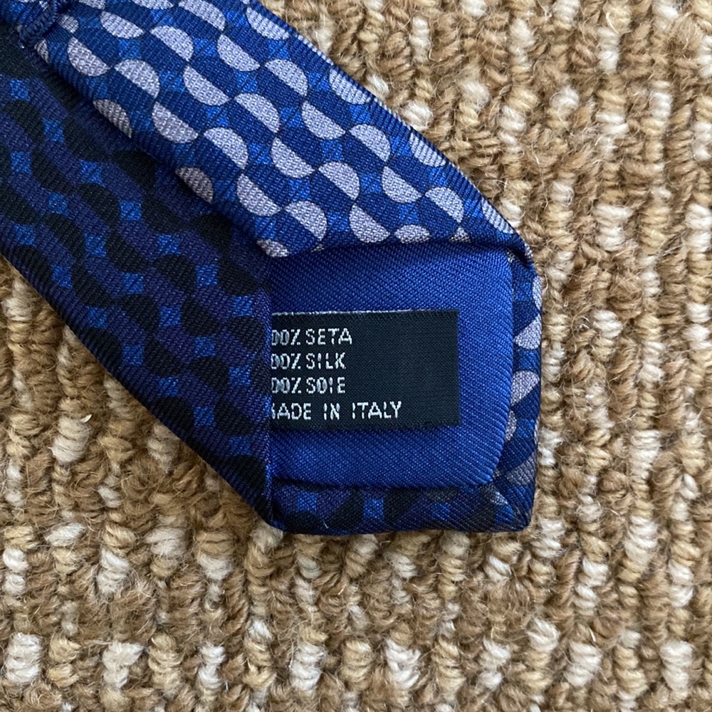 Prada / Men’s Slim Tie / Blue Black Gray / OS - Picture 5 of 8